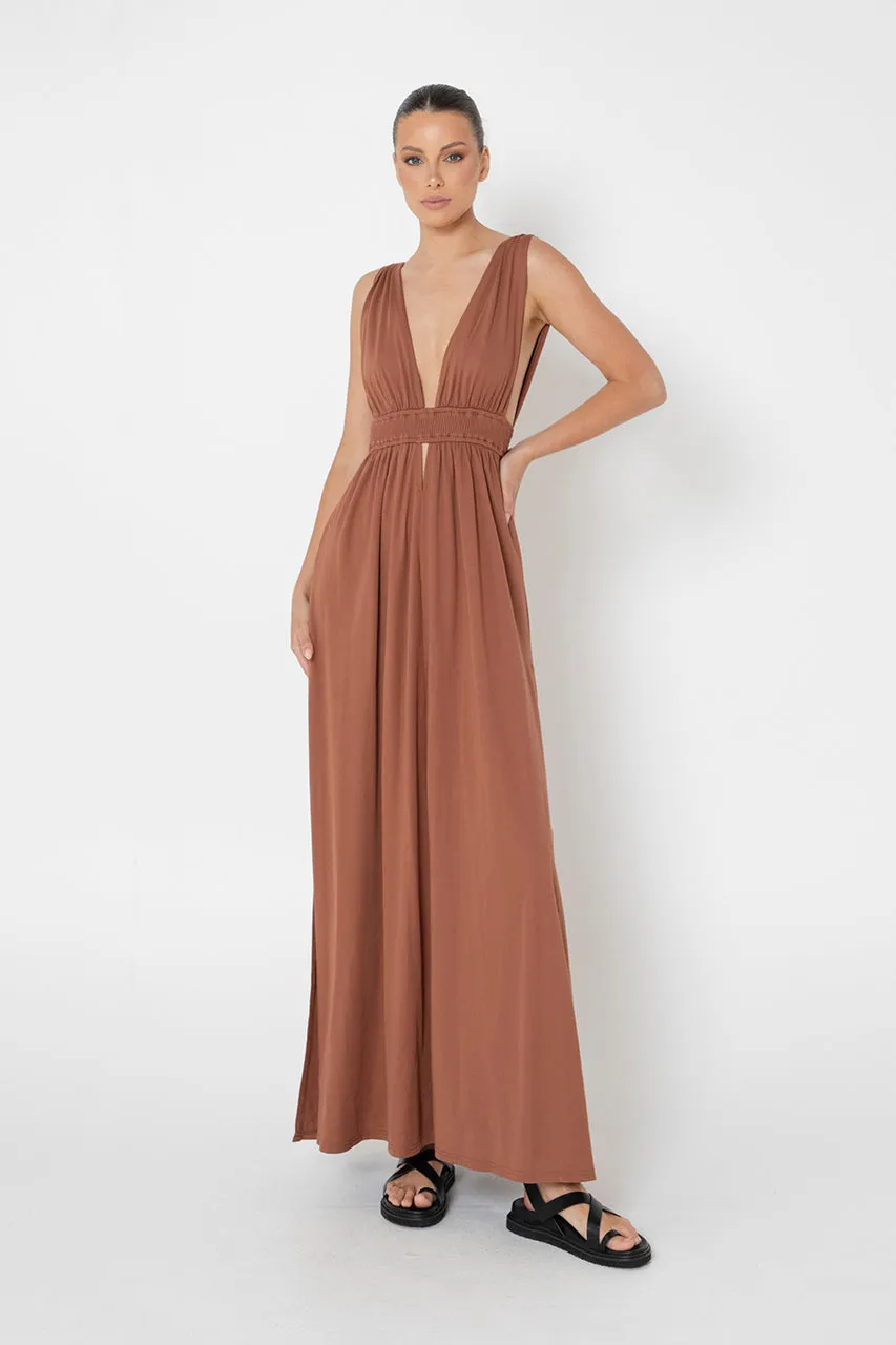 Mindi Maxi Dress | Choc sold by Madison product image thumbnail 2