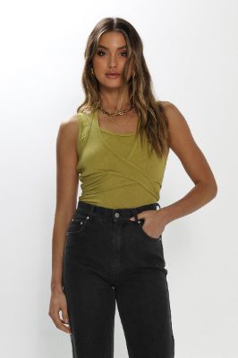 Kyra Tank Top | Olive sold by Madison