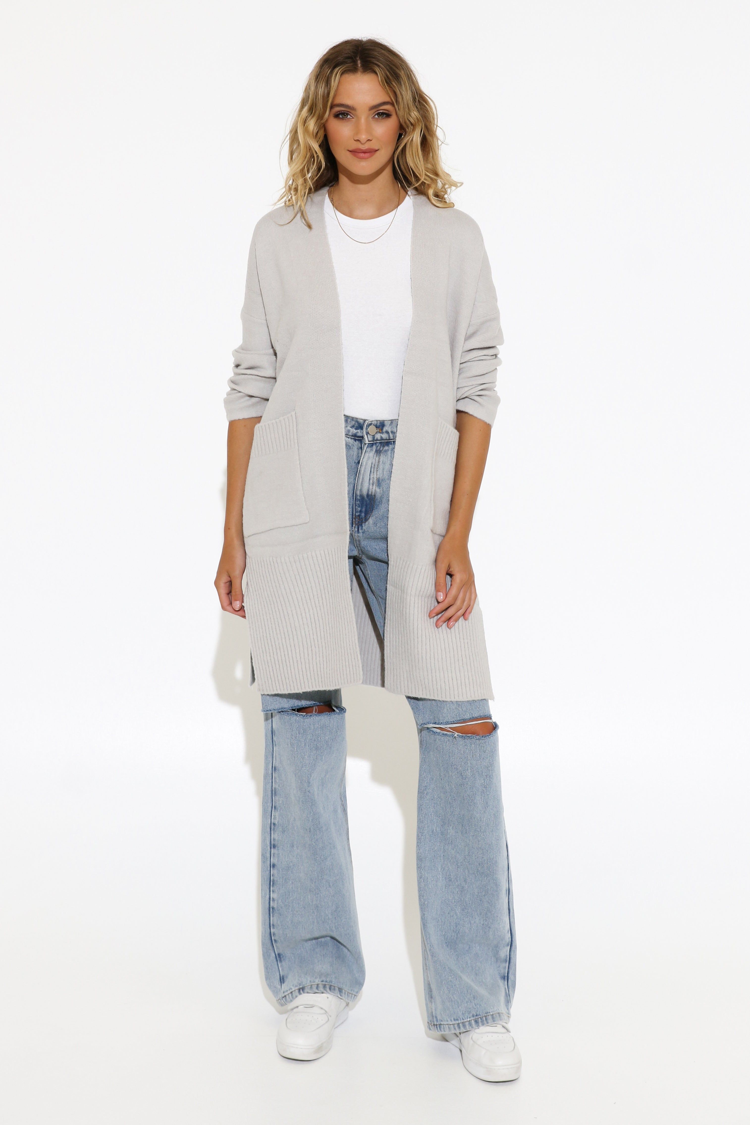 Piper Cardigan | Grey Marle sold by Madison product image thumbnail 3