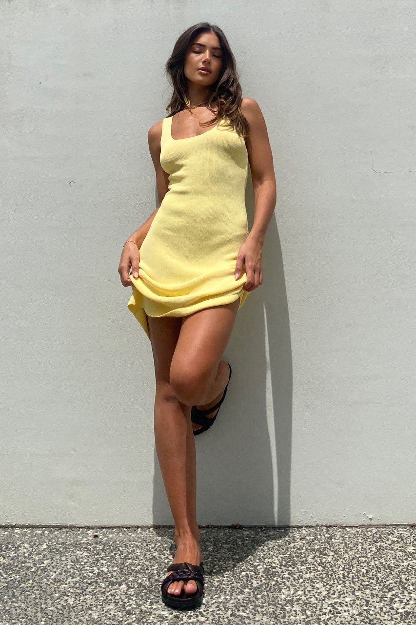 Ellidy Mini Dress | Lemon sold by Madison