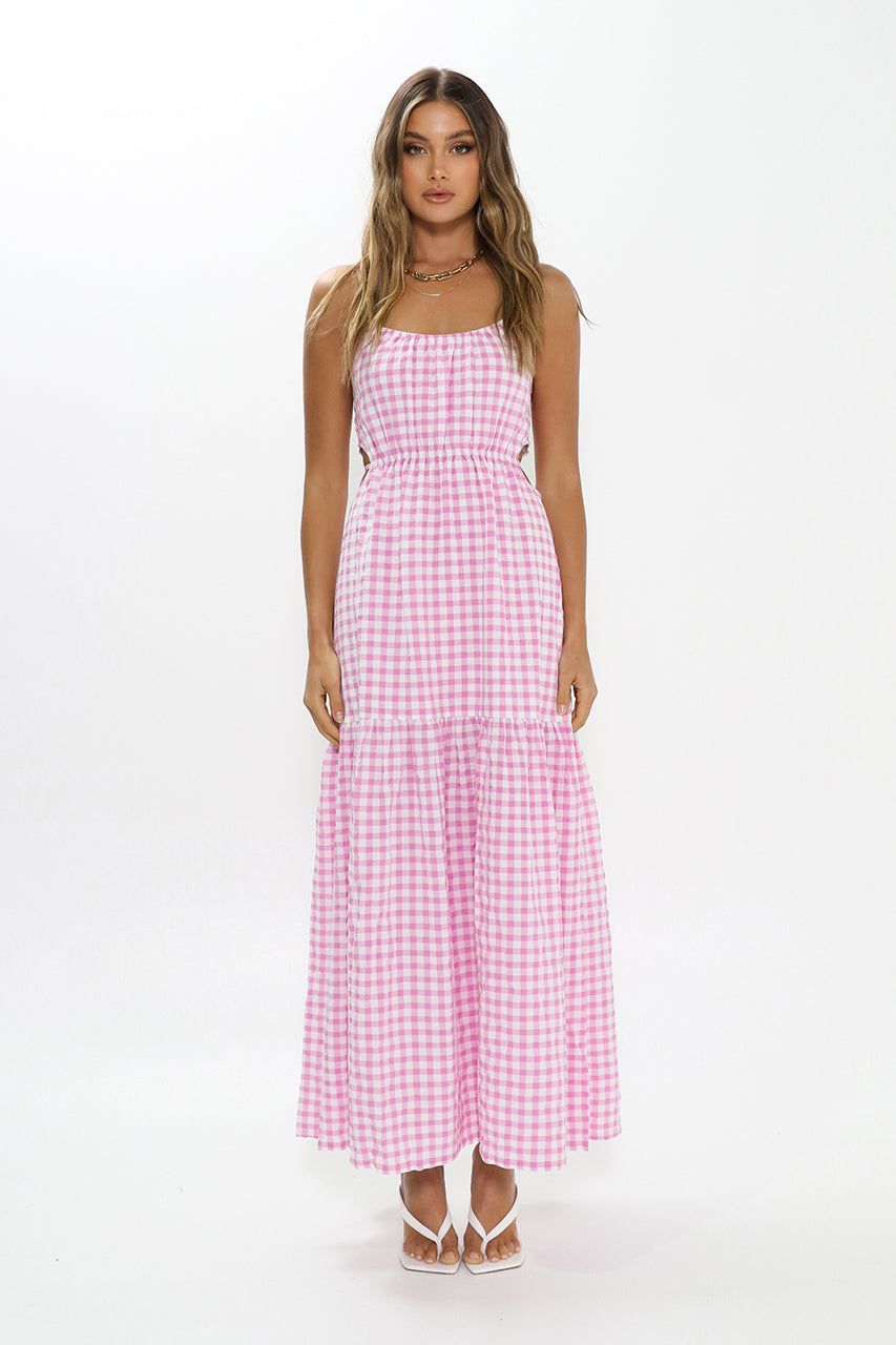 Elyse Maxi Dress | Pink Gingham sold by Madison product image thumbnail 6