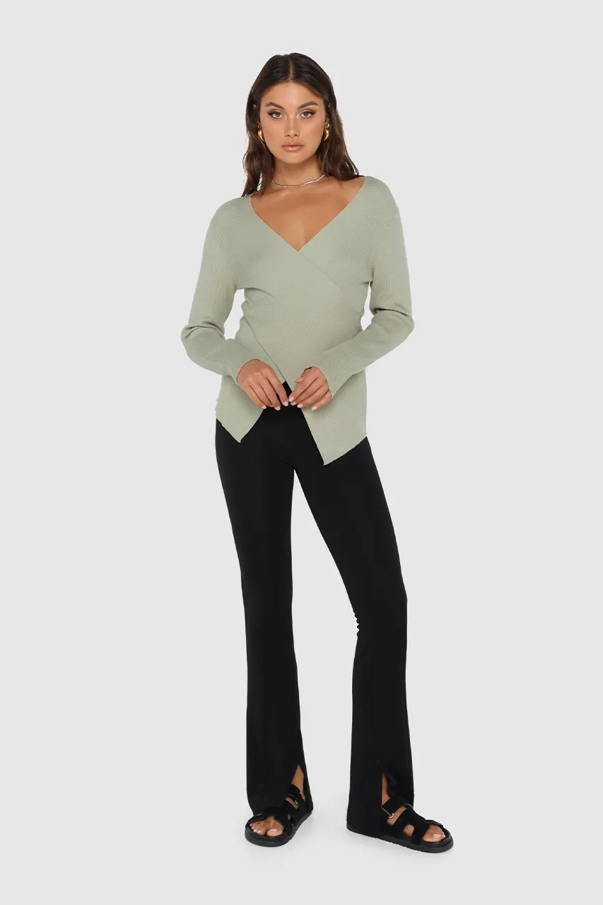 Marley Knit Top | Light Sage sold by Madison product image thumbnail 2