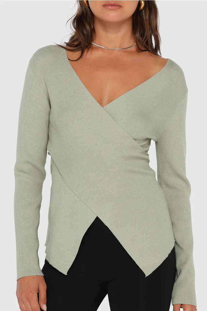Marley Knit Top | Light Sage sold by Madison product image thumbnail 5