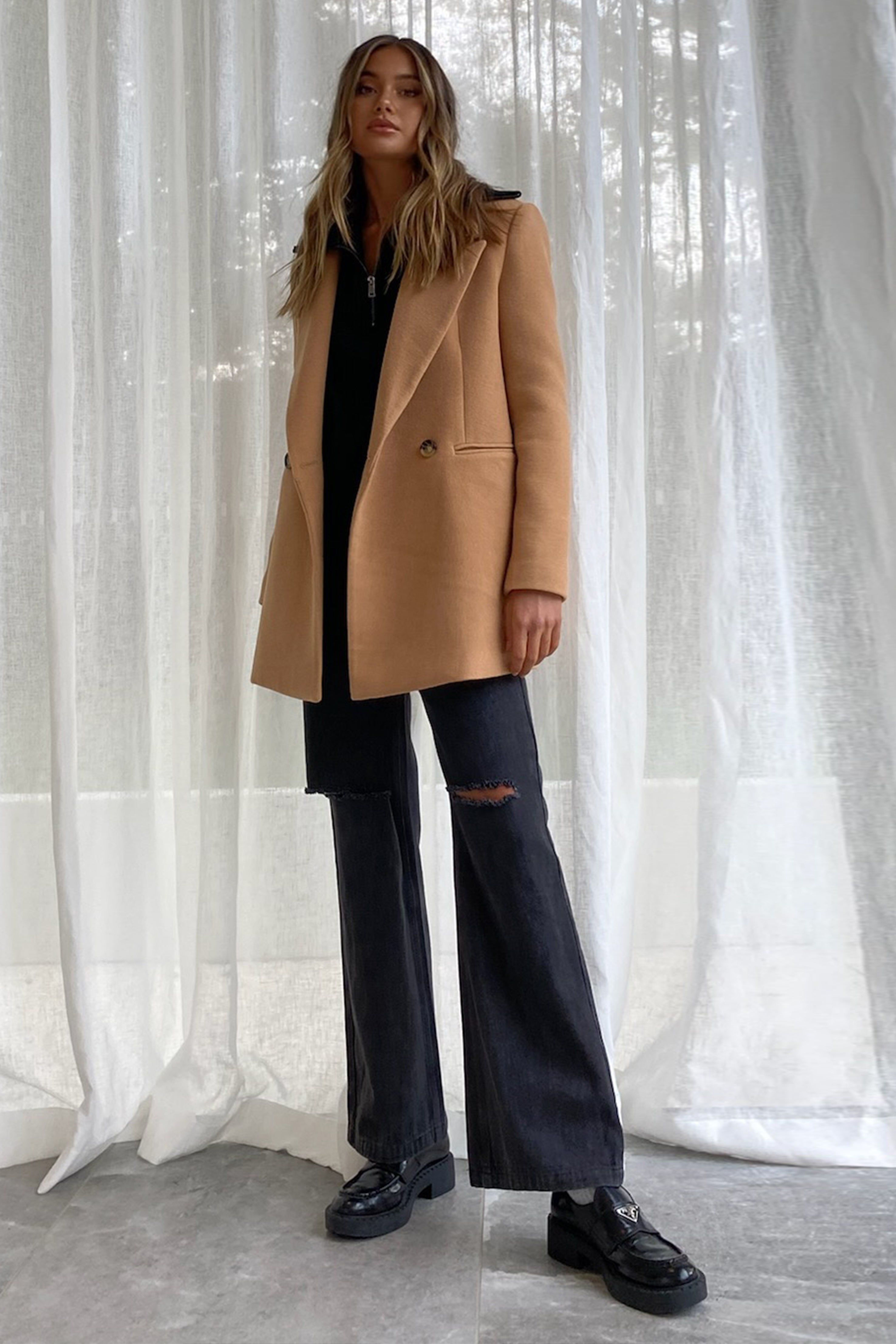 Britney Jacket | Camel sold by Madison