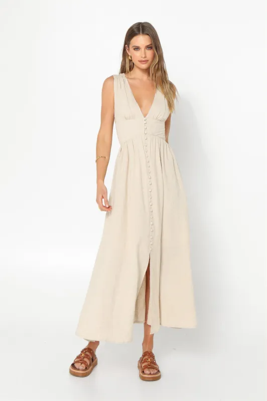 Cleo Maxi Dress | Stone sold by Madison