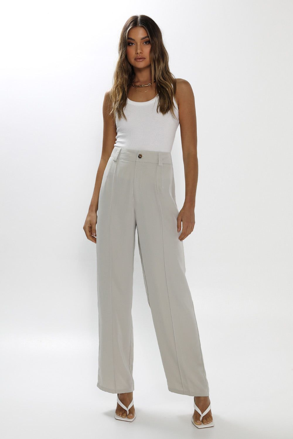 Giselle Pants | Chalk sold by Madison product image thumbnail 5