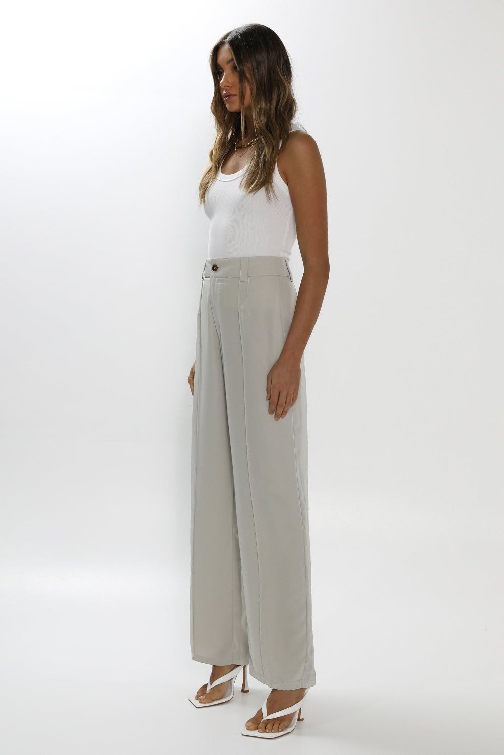 Giselle Pants | Chalk sold by Madison product image thumbnail 2