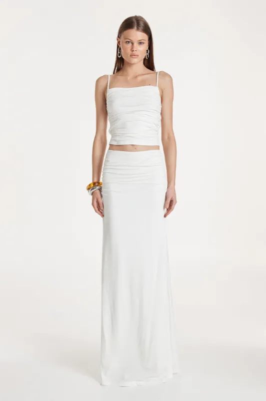 Scarlette Maxi Skirt | White sold by Madison