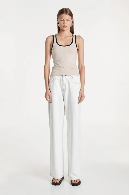 Amanda Tank | Oyster/Black sold by Madison