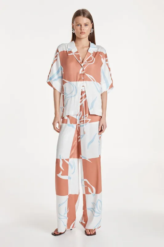 Irena Shirt | Floral Check sold by Madison