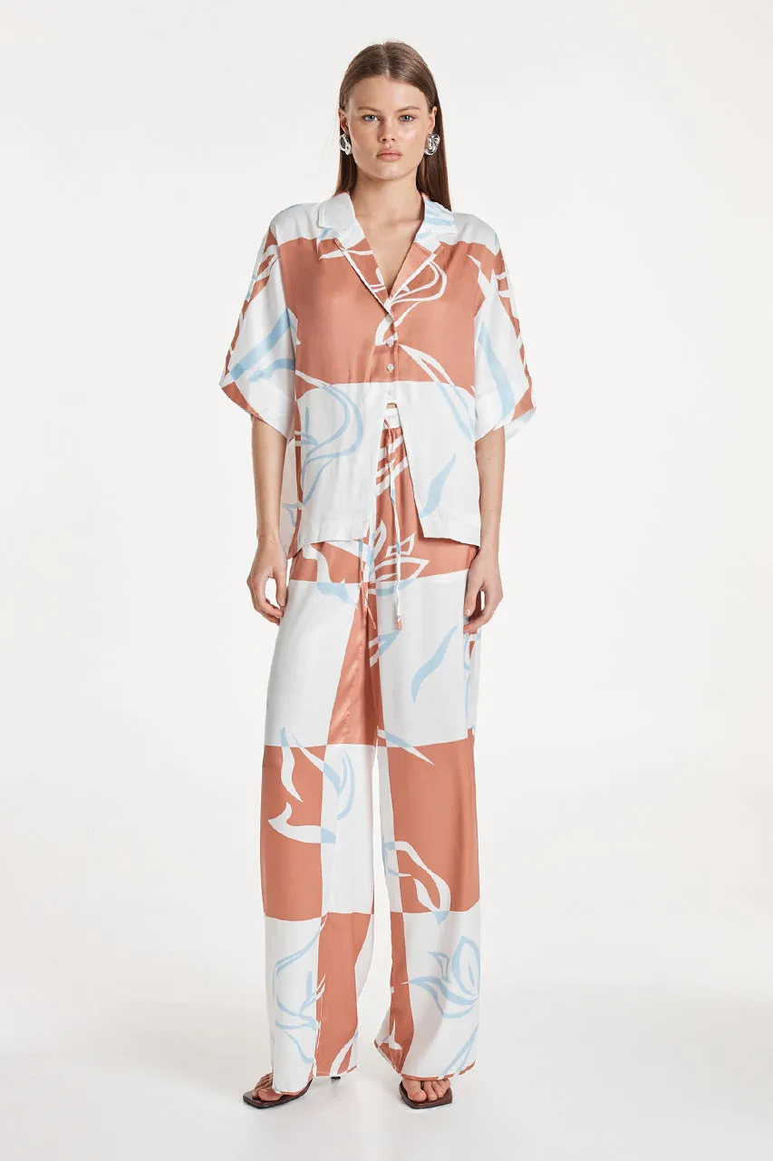 Irena Shirt | Floral Check sold by Madison