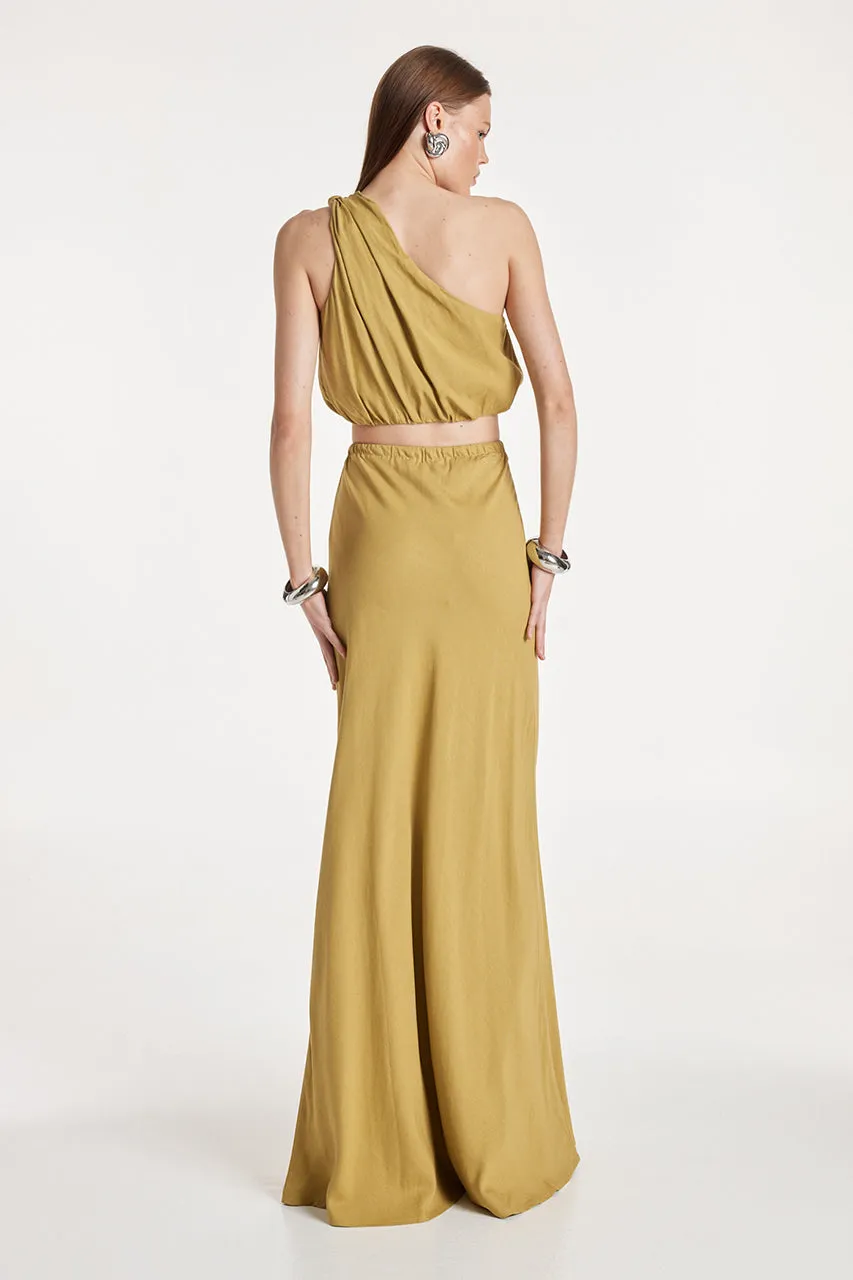 Albi Maxi Skirt | Mustard sold by Madison product image thumbnail 4