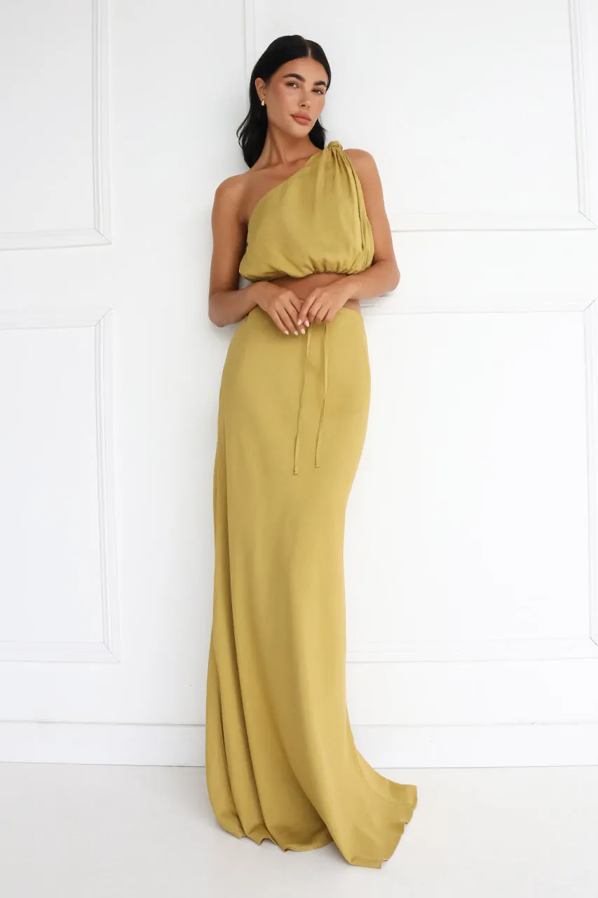Albi Maxi Skirt | Mustard sold by Madison