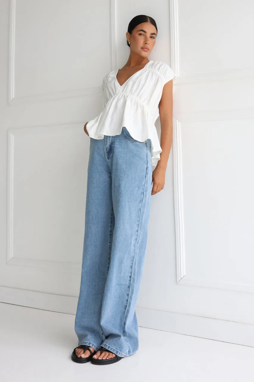 Benita Top | White sold by Madison