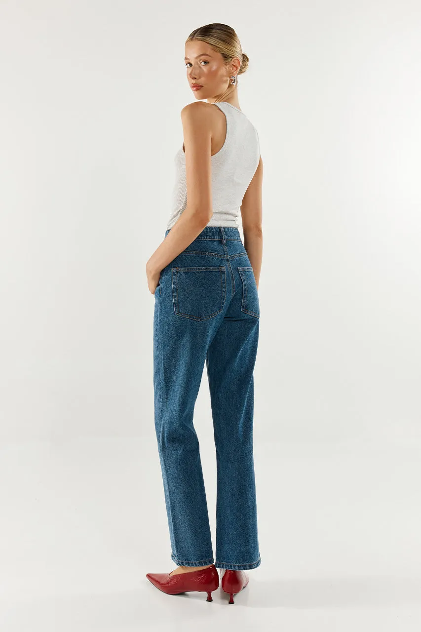 Elina Jeans | Mid Blue sold by Madison product image thumbnail 3