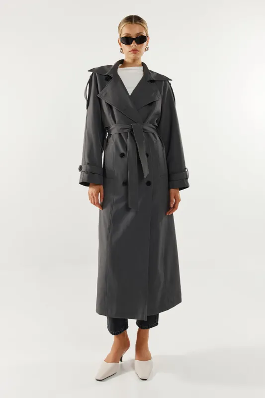 Rhodes Trench | Charcoal sold by Madison