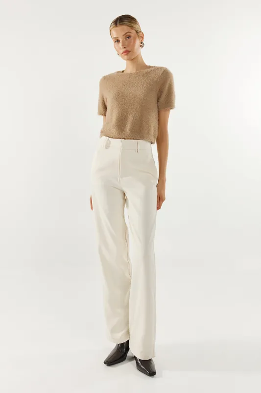 Ruby Knit Tee | Camel sold by Madison