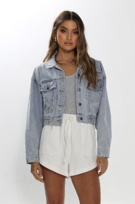 Toby Denim Jacket | Light Denim sold by Madison