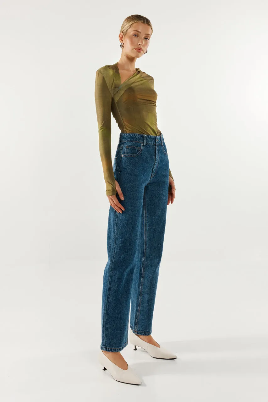 Laury Mesh Top | Forrest Mist sold by Madison product image thumbnail 5