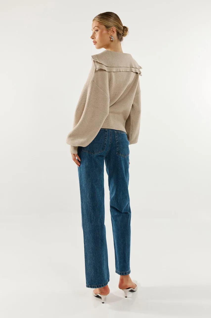 Remy Knit Jumper | Oat sold by Madison product image thumbnail 4