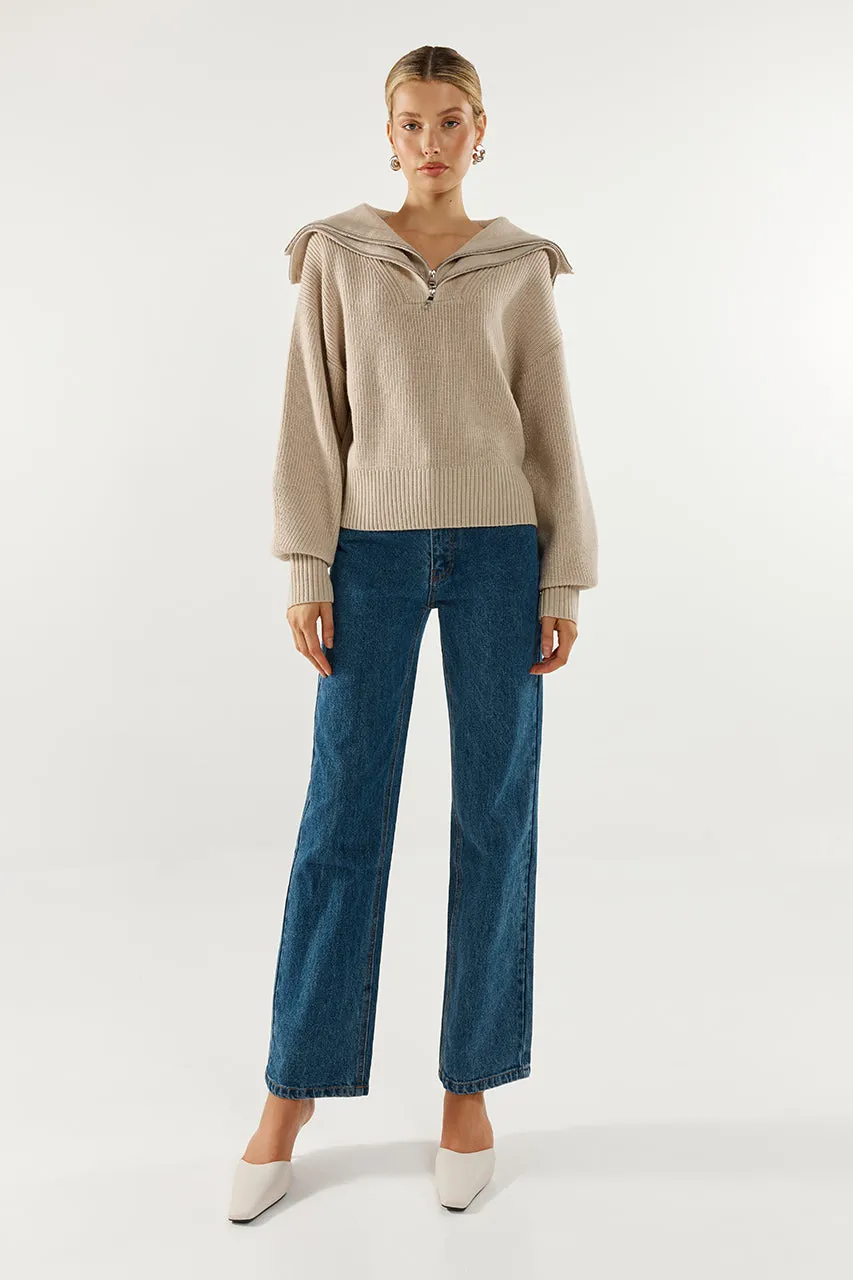 Remy Knit Jumper | Oat sold by Madison product image thumbnail 2