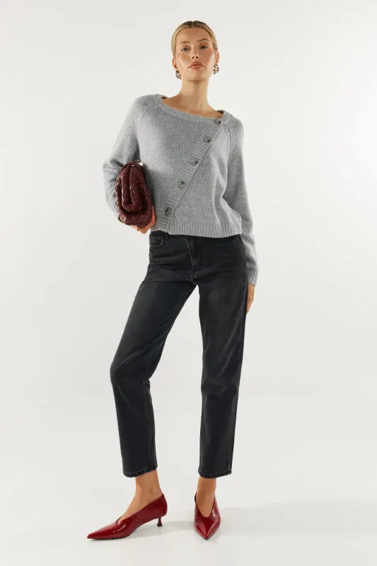 Nylah Knit Cardigan | Grey sold by Madison