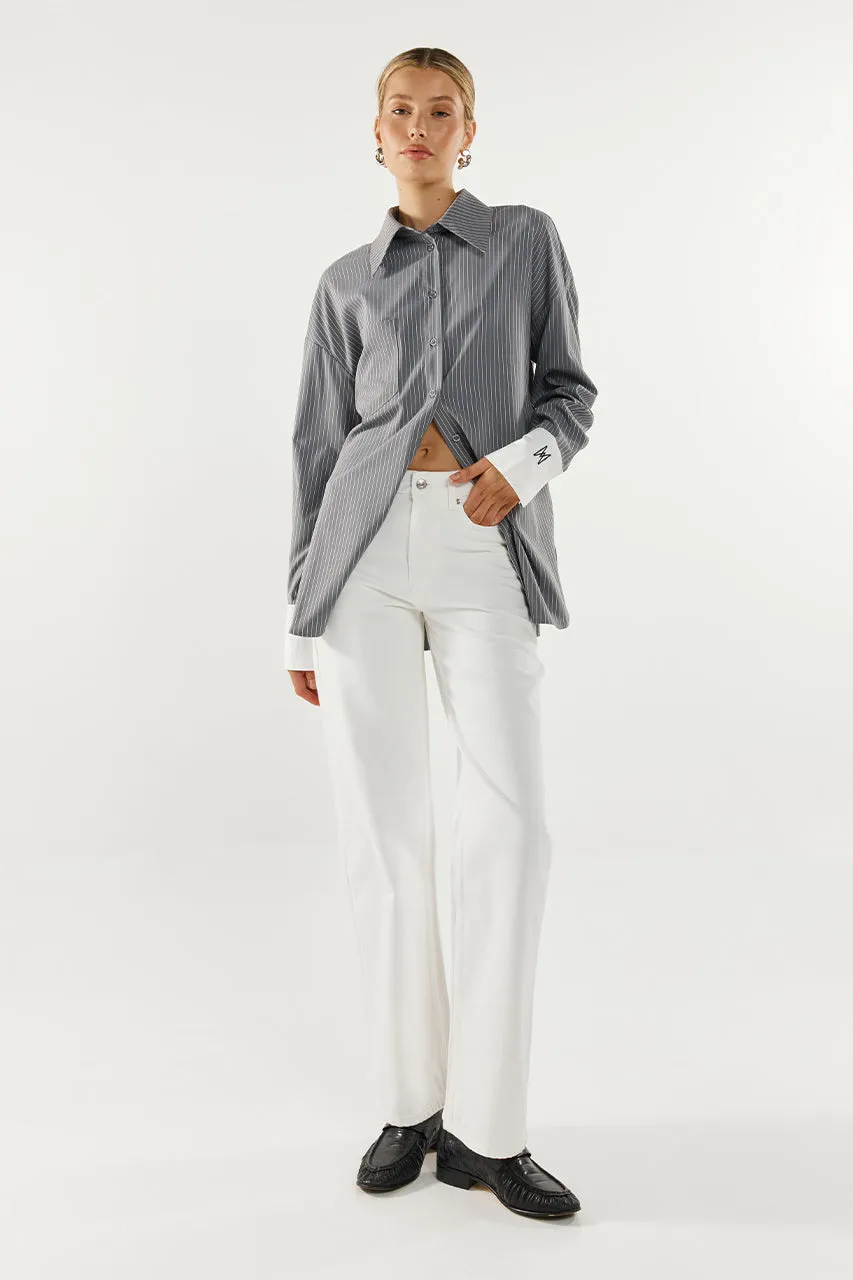 Lyon Shirt | Charcoal Stripe sold by Madison product image thumbnail 4