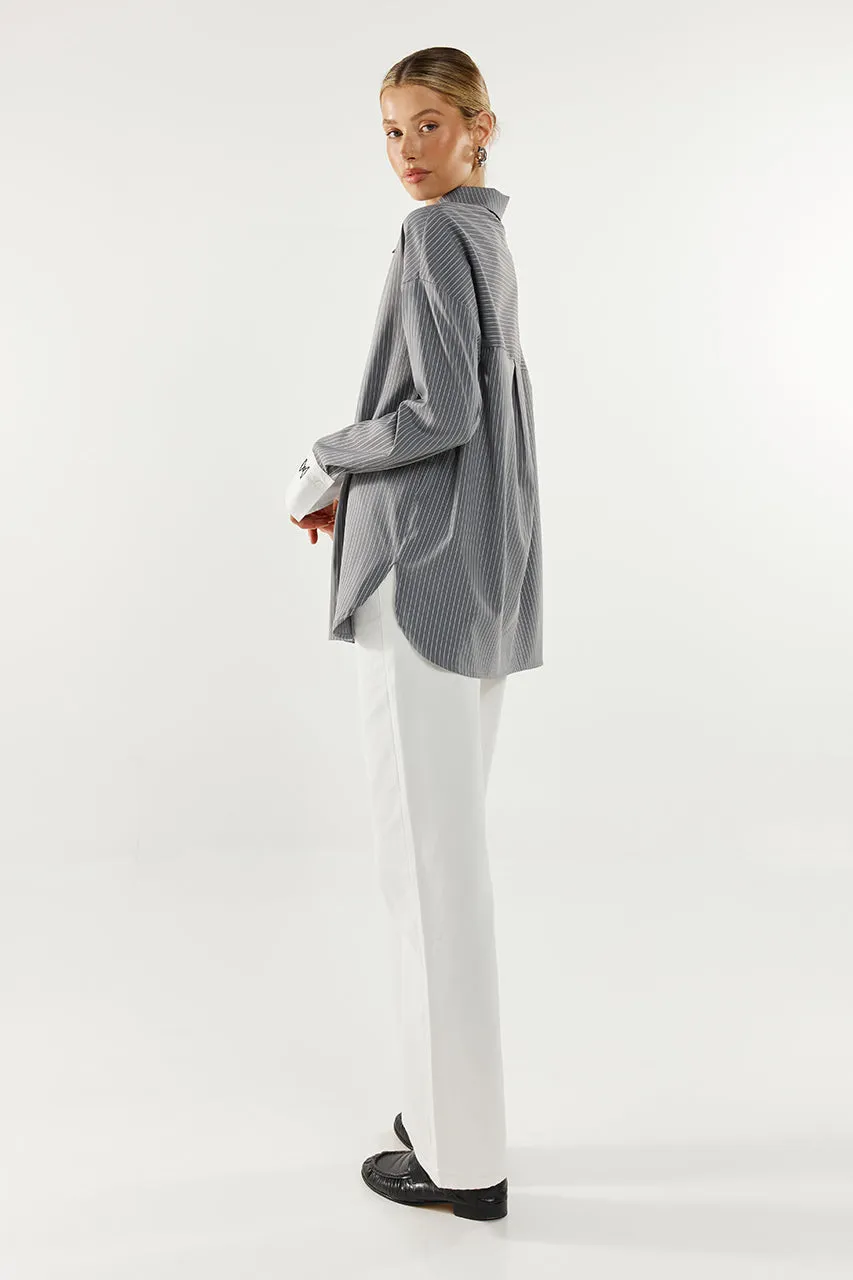 Lyon Shirt | Charcoal Stripe sold by Madison product image thumbnail 2