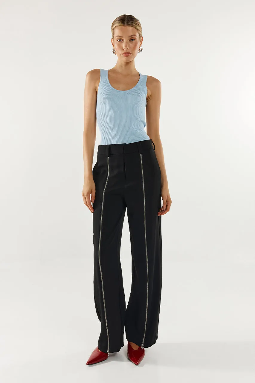 Corey Zip Pants | Black sold by Madison