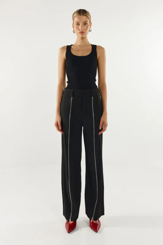 Jeanie Knit Top | Black sold by Madison