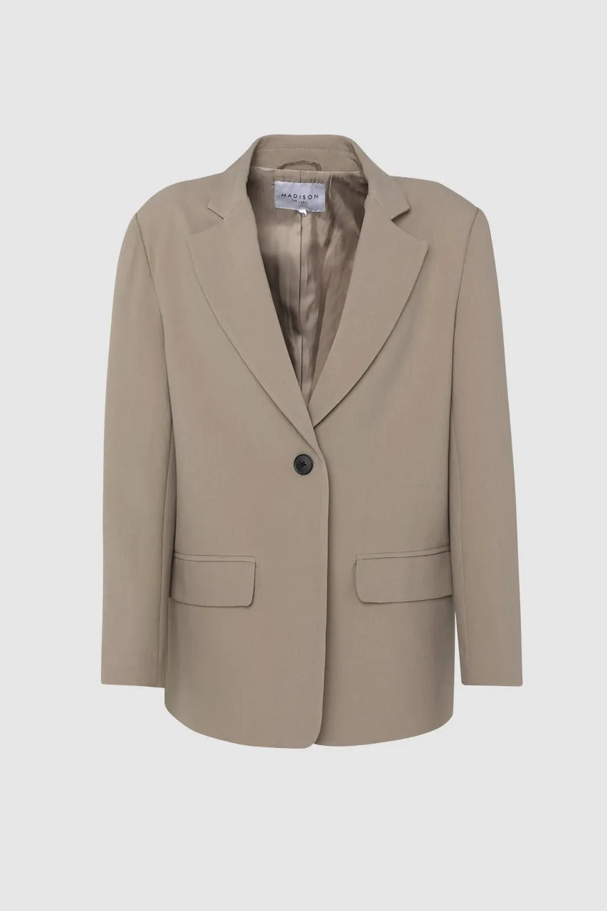 Domenica Blazer | Taupe sold by Madison product image thumbnail 5