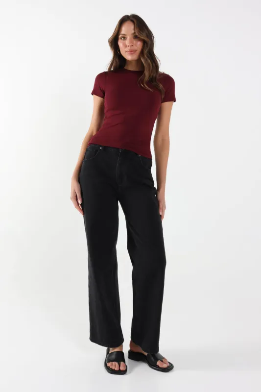 Elina Jeans | Black Denim sold by Madison