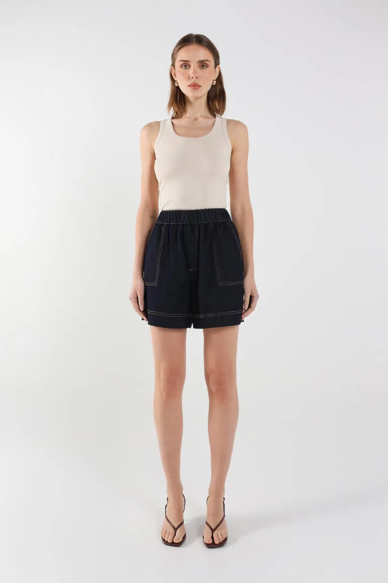 Mira Shorts | Indigo sold by Madison product image thumbnail 4