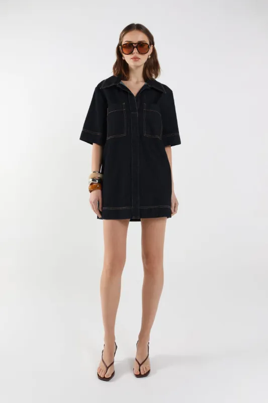Cecilia Mini Dress | Indigo sold by Madison