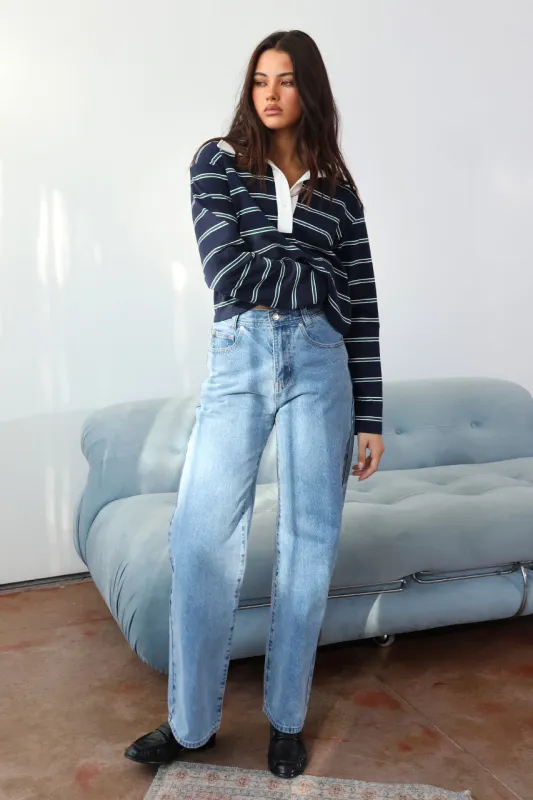 Ryland Rugby Top | Stripe sold by Madison