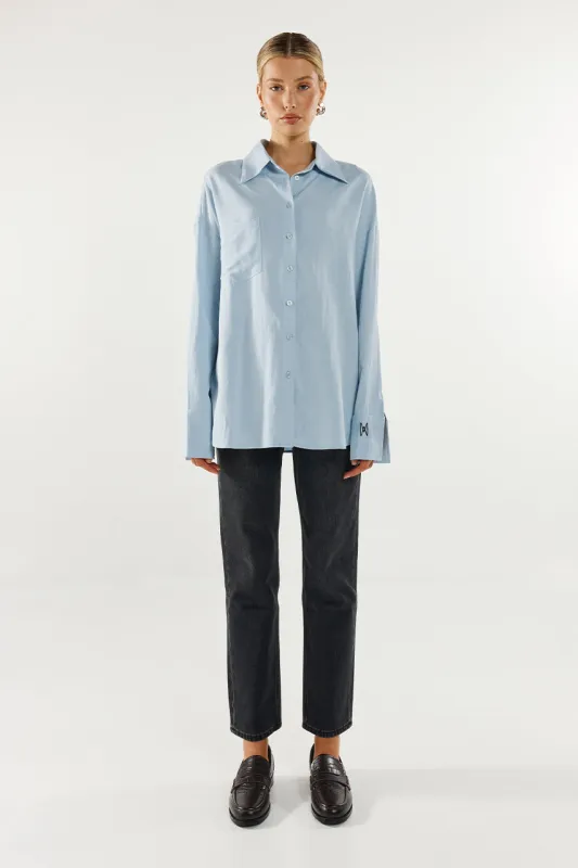 Lyon Shirt | Powder Blue sold by Madison