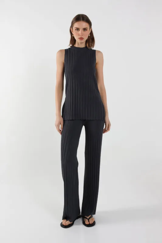 Sweeney Knit Tank - Slate sold by Madison