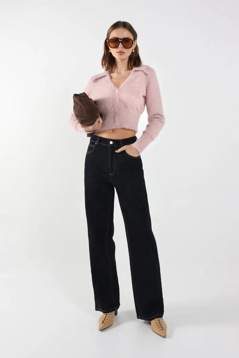 Lucy Knit Cardigan | Dusty Pink sold by Madison