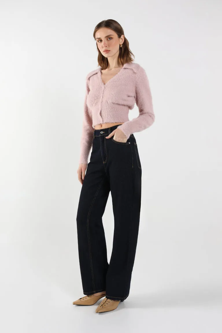 Lucy Knit Cardigan | Dusty Pink sold by Madison product image thumbnail 4