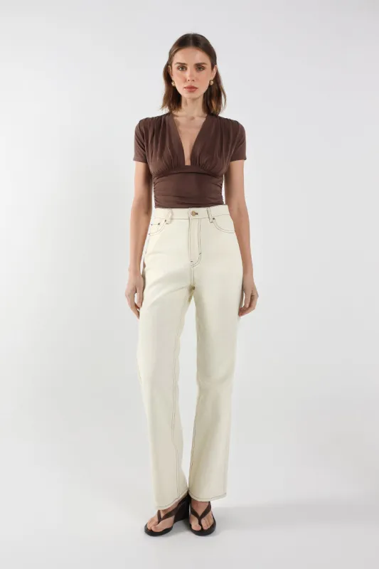 Zion Jeans | Cream sold by Madison