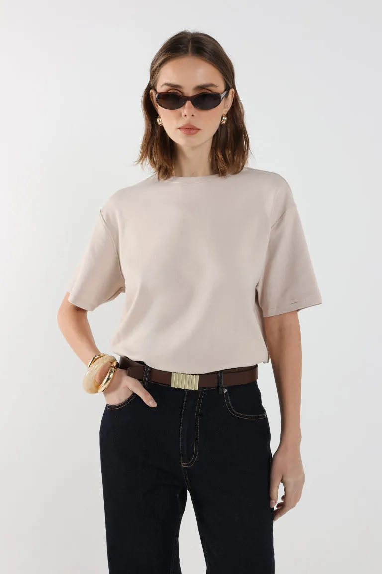 Boyfriend T-Shirt | Oat sold by Madison product image thumbnail 2