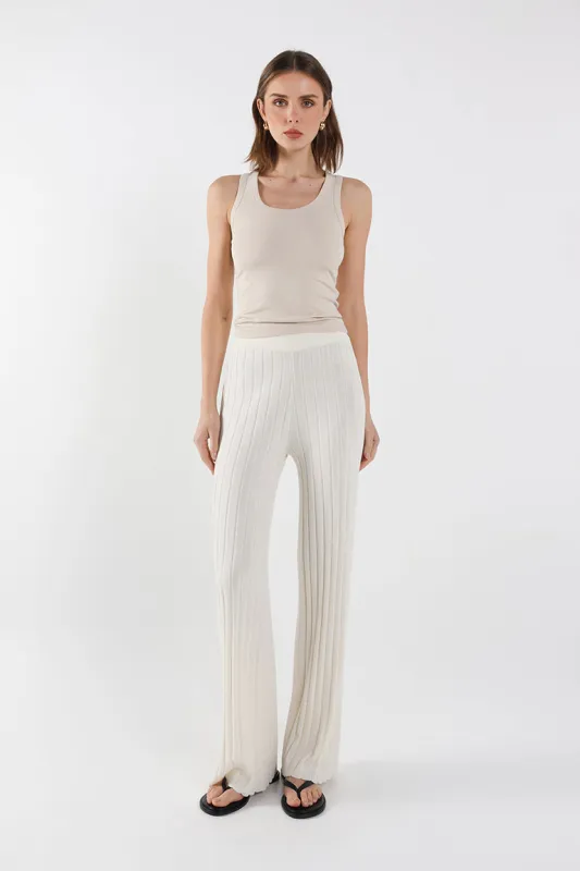 Sweeney Knit Pants | Cream sold by Madison