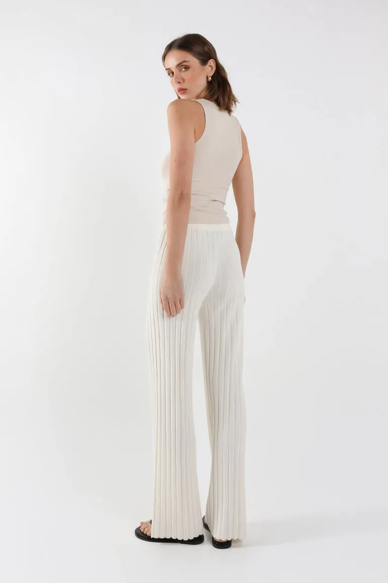 Sweeney Knit Pants | Cream sold by Madison product image thumbnail 5