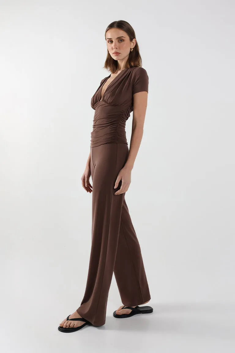 Caprice T-Shirt | Choc sold by Madison product image thumbnail 3