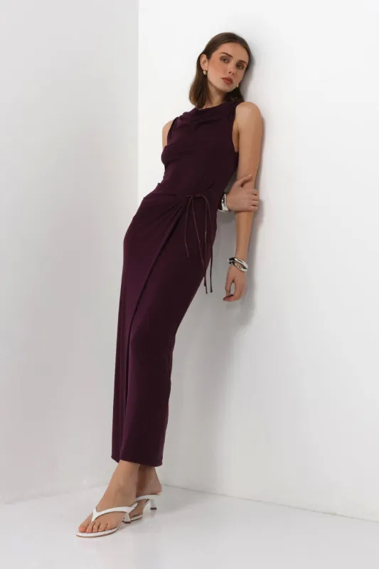 Evelina Maxi Dress | Plum sold by Madison
