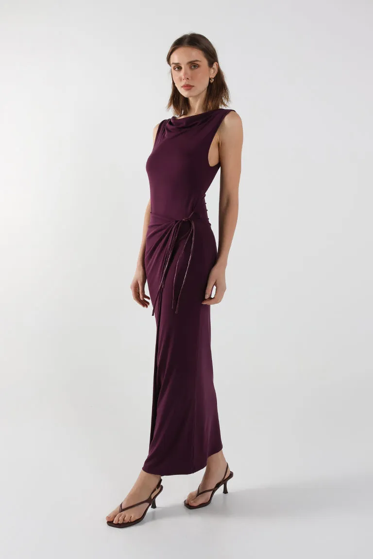Evelina Maxi Dress | Plum sold by Madison product image thumbnail 5