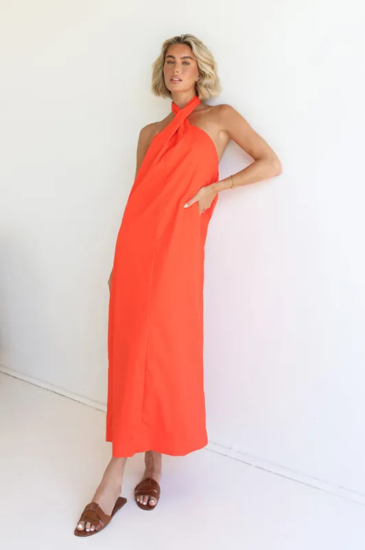 Amber Maxi Dress | Flame sold by Madison