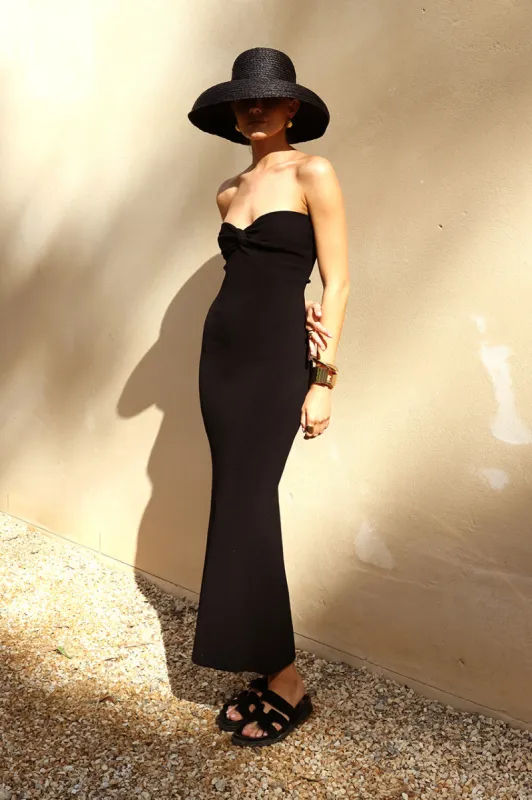 Mae Knit Midi Dress | Black sold by Madison