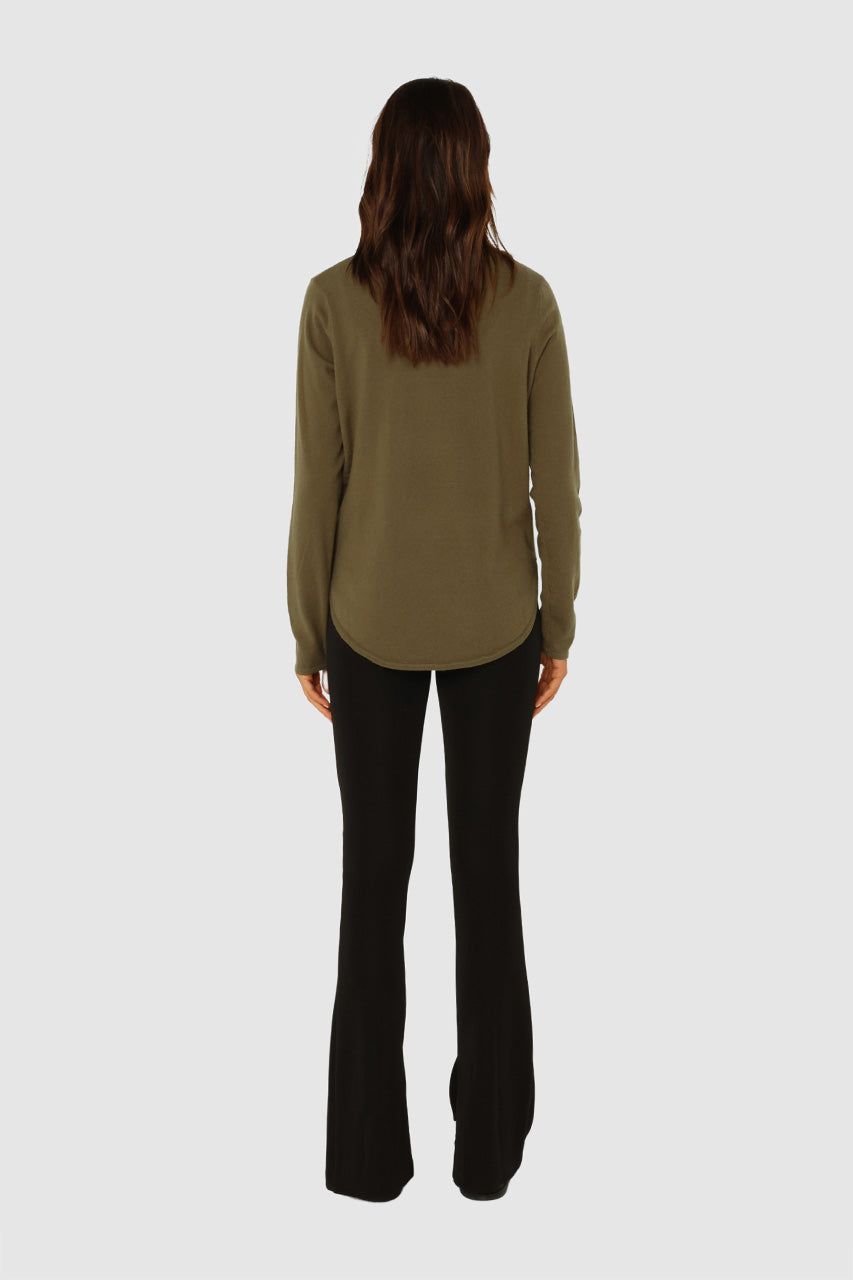 Iris Knit Top | Khaki sold by Madison product image thumbnail 3
