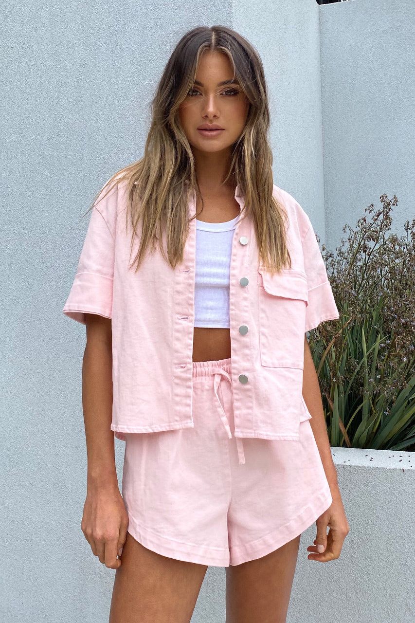 Astrid Denim Shirt | Pink sold by Madison product image thumbnail 3